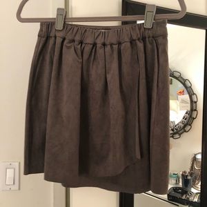 Gray Aritzia Faux Suede Skirt